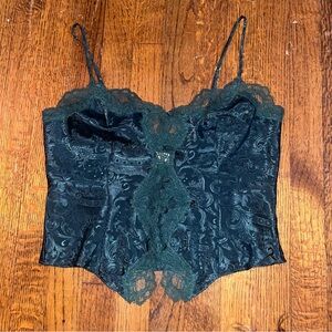 Victoria's Secret (Gold Tag) Dark Green Lace Slip